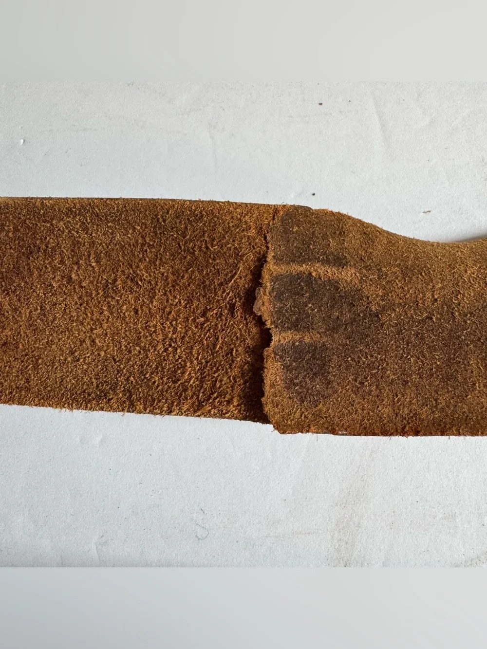 Vintage Handmade Wrench Buckle Distressed Leather Belt Pipefitter Workwear 42